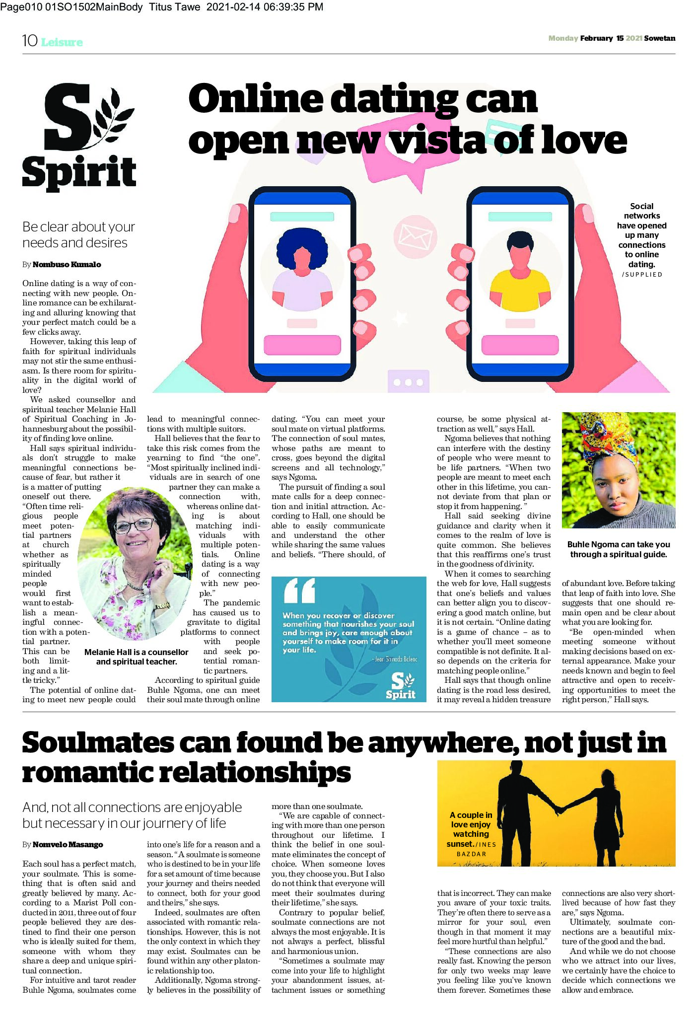 Online dating can open new vista of love